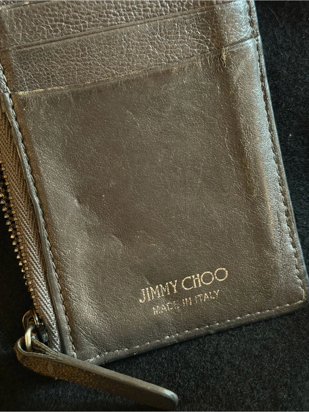 Jimmy Choo Leather Card Holder With Star Studs